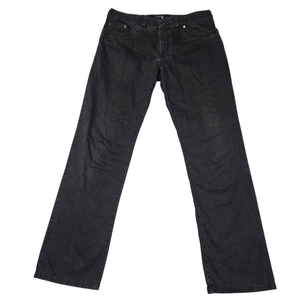 Gardeur Nevio Chino Pants Mens 36x32 Charcoal Gray Regular Fit Stretch Cotton
